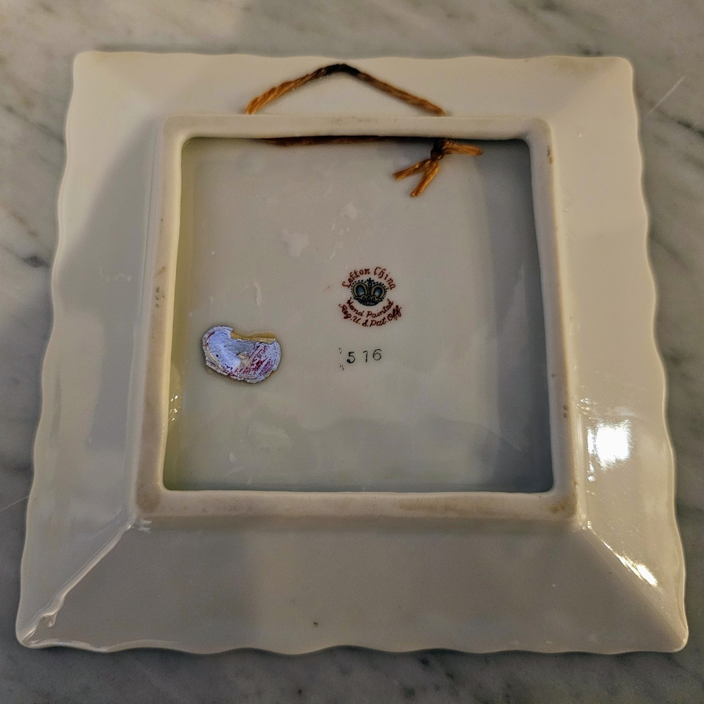 Lefton China Vintage Hand Painted Apple Plate Gold Trim - Picture 3 of 6